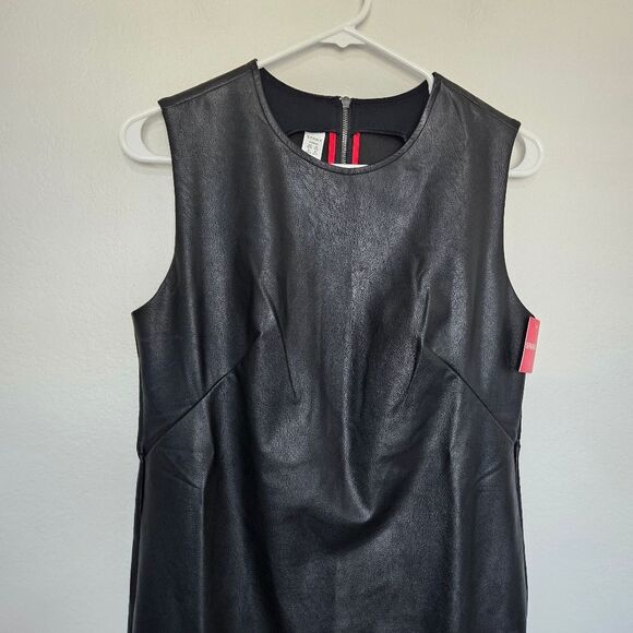 NWT Spanx | II Fitted Dress Faux Leather Luxe Black Dress, Womens Small - Picture 7 of 12